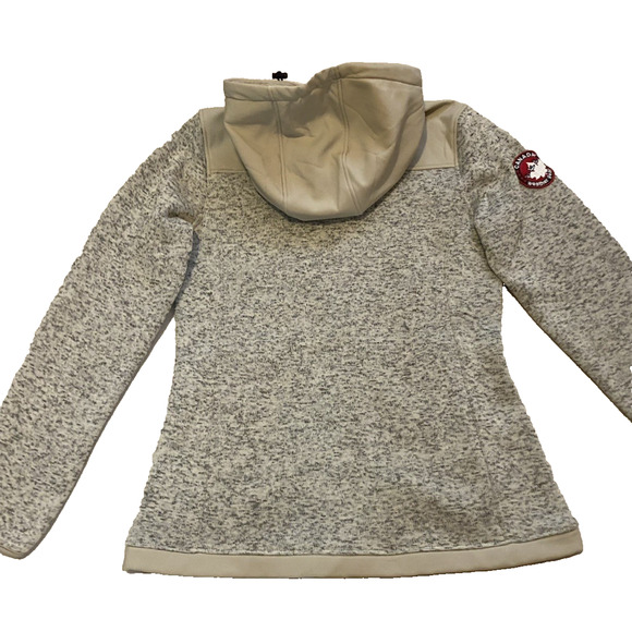 Canada Weatherguard Athletic Jacket Womens Size S/P Beige / Grey Fleece Coat - Picture 4 of 16